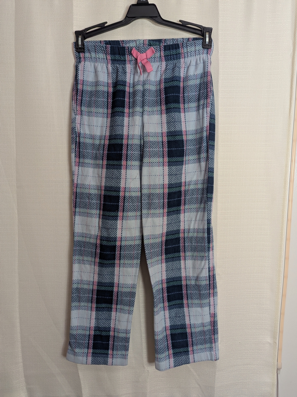 Old Navy Navy and Pink Plaid Kids Pajama Bottoms